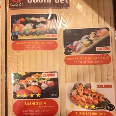 Thực đơn- Nhà Hàng Sushi Gõ - Mê Linh