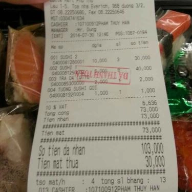 Tổng hợp- Quán Ăn Sushi - Lotte Mart Lê Đại Hành