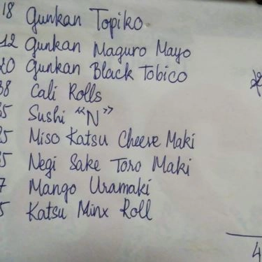 Thực đơn- Quán Ăn Sushi N