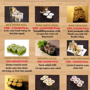 Thực đơn- Quán Ăn Sushi N