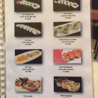 Thực đơn- Quán Ăn Hokage Sushi