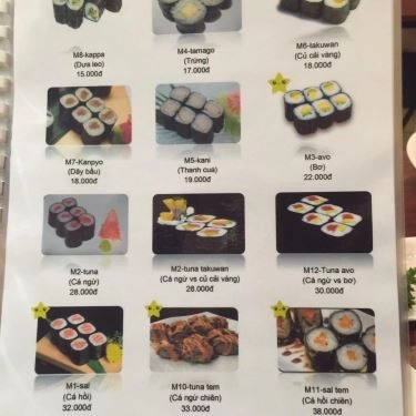 Thực đơn- Quán Ăn Hokage Sushi