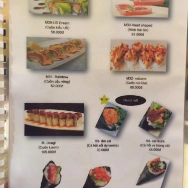 Thực đơn- Quán Ăn Hokage Sushi