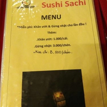Thực đơn- Quán Ăn Sushi Sachi