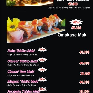 Thực đơn- Quán Ăn SuShi Thủ Đức - Phú Châu