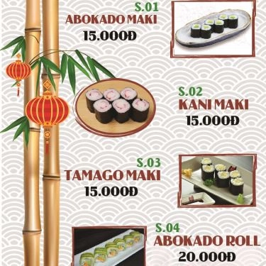 Thực đơn- Quán Ăn Sushi TL