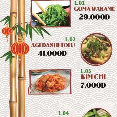 Thực đơn- Quán Ăn Sushi TL