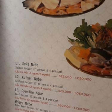 Thực đơn- Quán Ăn Sushibar - Nhà Hàng Nhật Bản - Trung Hòa