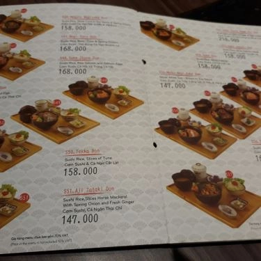 Thực đơn- Quán Ăn Sushibar - Nhà Hàng Nhật Bản - Trung Hòa
