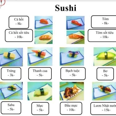 Thực đơn- Quán Ăn SV Sushi