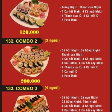 Thực đơn- Quán Ăn Sweet Sushi - Sushi & More