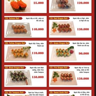 Thực đơn- Quán Ăn Sweet Sushi - Sushi & More