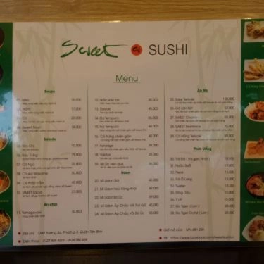 Thực đơn- Quán Ăn Sweet Sushi - Sushi & More