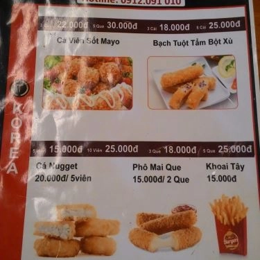 Thực đơn- Quán Ăn T - Korea - Mì Cay & Ăn Vặt