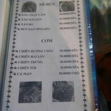 Thực đơn- Quán Ăn Tài Ký - Đặc Sản Dê
