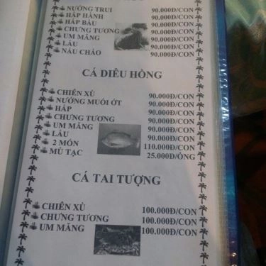 Thực đơn- Quán Ăn Tài Ký - Đặc Sản Dê