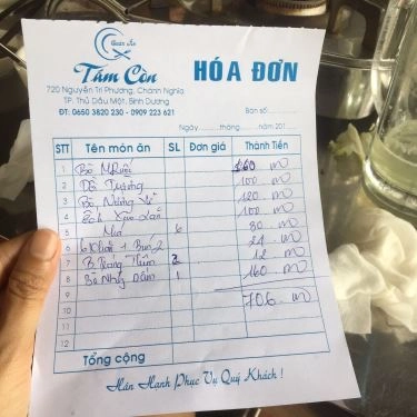 Thực đơn- Quán Ăn Tám Còn - Lẩu Bò Mắm Ruốc