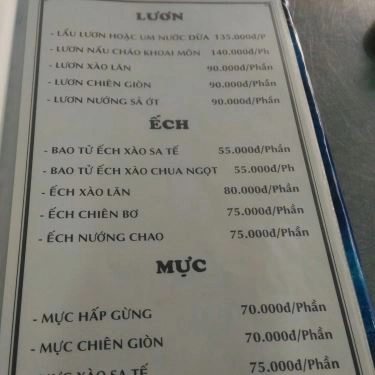 Thực đơn- Quán Ăn Quán Lẩu Trâu Tám Khuynh