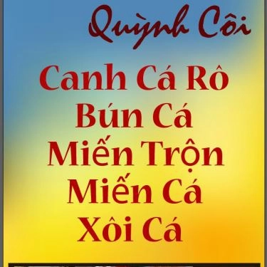Thực đơn- Quán Ăn Tâm Thiện Quán - Canh Cá Quỳnh Côi