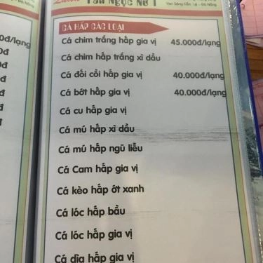 Thực đơn- Nhà Hàng Tân Ngọc Nữ Quán - Hải Sản & Đồng Quê