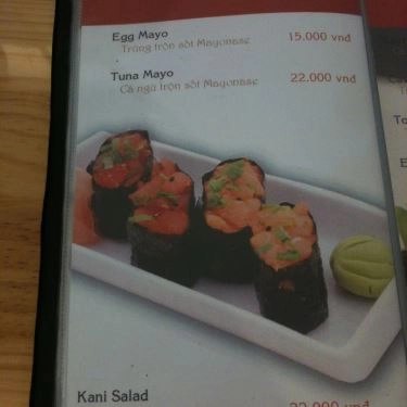 Thực đơn- Quán Ăn Tanaka - Sushi Bình Dân