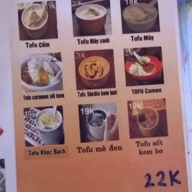 Thực đơn- Quán Ăn Tào Phớ ToFu - Phan Xích Long