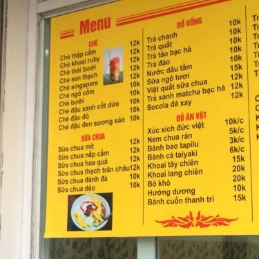 Thực đơn- Quán Ăn Tapilu - Bánh Bột Lọc Huế & Taiyaki