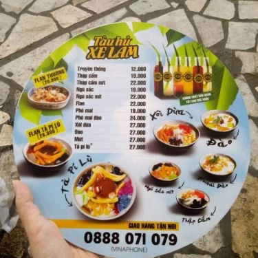 Thực đơn- Quán Ăn Tàu Hủ Xe Lam - Cách Mạng Tháng 8
