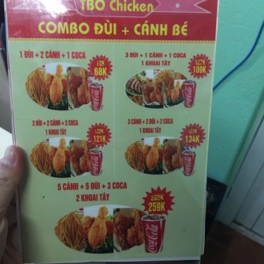 Thực đơn- Quán Ăn TBO Chicken - Gà Rán