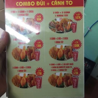 Thực đơn- Quán Ăn TBO Chicken - Gà Rán