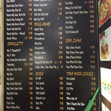 Thực đơn- Quán Ăn Teen Food - Định Công Hạ