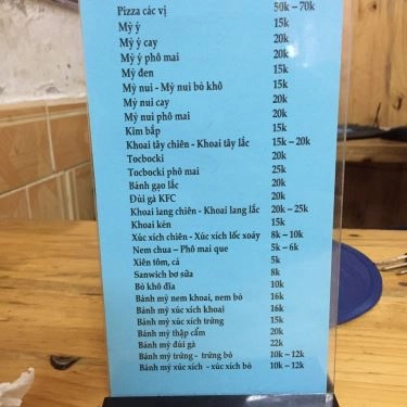 Thực đơn- Quán Ăn Teen's Food - Các Món Ăn Vặt