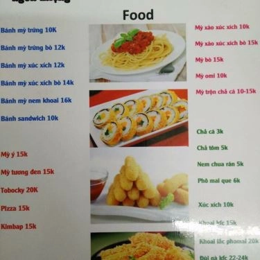 Thực đơn- Quán Ăn Teen Food - Lương Yên