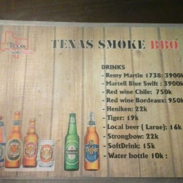 Thực đơn- Quán Ăn Texas Smoke BBQ - Ẩm Thực Mỹ