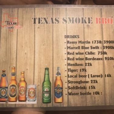 Thực đơn- Quán Ăn Texas Smoke BBQ - Ẩm Thực Mỹ