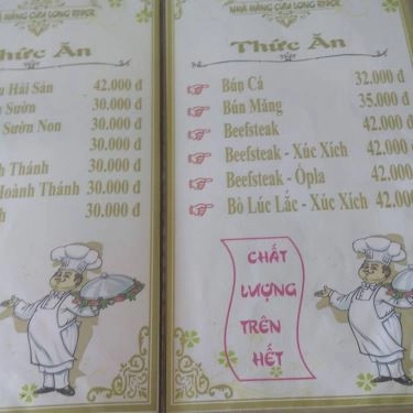 Thực đơn- Nhà Hàng Thái Bình Dương