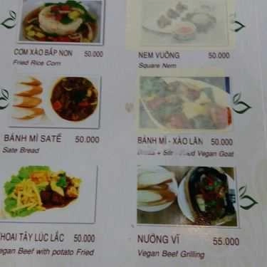 Thực đơn- Quán Ăn Nhà Hàng Chay Thái Dương