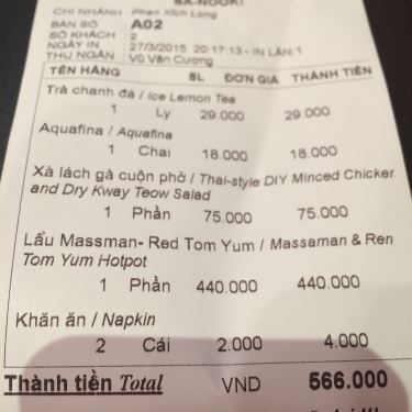 Tổng hợp- Nhà Hàng ThaiExpress - Phan Xích Long