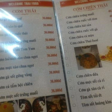Thực đơn- Quán Ăn Thai Food