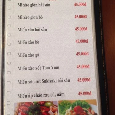 Thực đơn- Quán Ăn Thai Food
