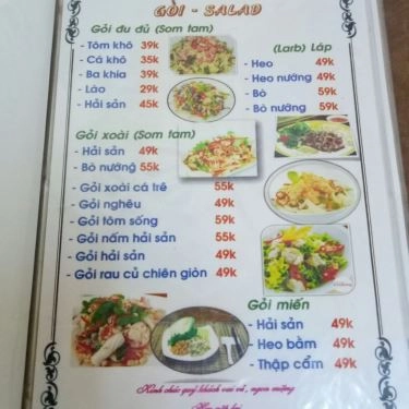 Thực đơn- Quán Ăn Thái Food - Ẩm Thực Thái