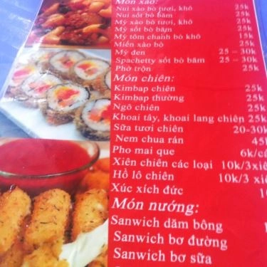 Thực đơn- Thái Hạnh - Huy Mai - Quán Ăn Vặt