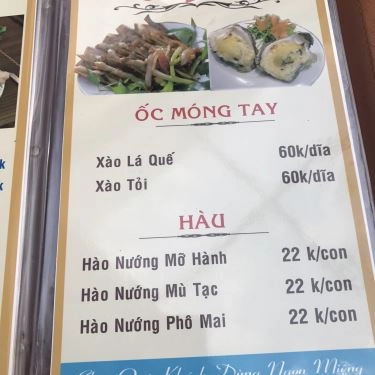 Thực đơn- Quán Ăn Thắng Cua