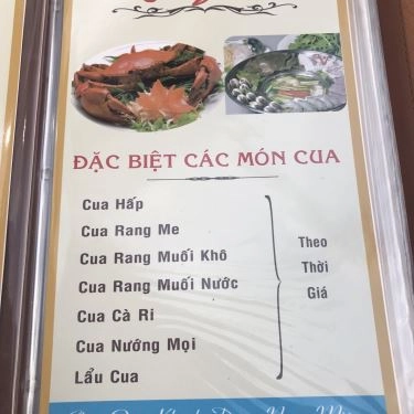 Thực đơn- Quán Ăn Thắng Cua