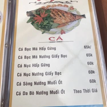 Thực đơn- Quán Ăn Thắng Cua