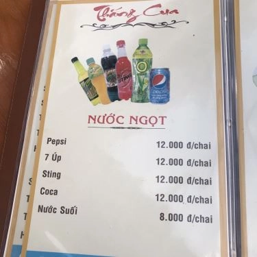 Thực đơn- Quán Ăn Thắng Cua