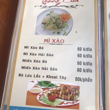 Thực đơn- Quán Ăn Thắng Cua