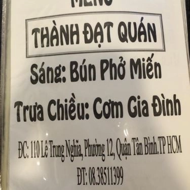 Tổng hợp- Quán Ăn Thành Đạt Quán - Ẩm Thực Bắc