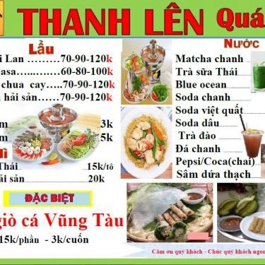Thực đơn- Quán Ăn Thanh Lên Quán - Ăn Vặt & Trà Sữa
