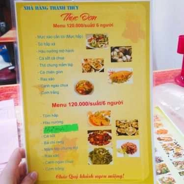Thực đơn- Thành Thuý - Cơm Bình Dân & Lẩu Hải Sản